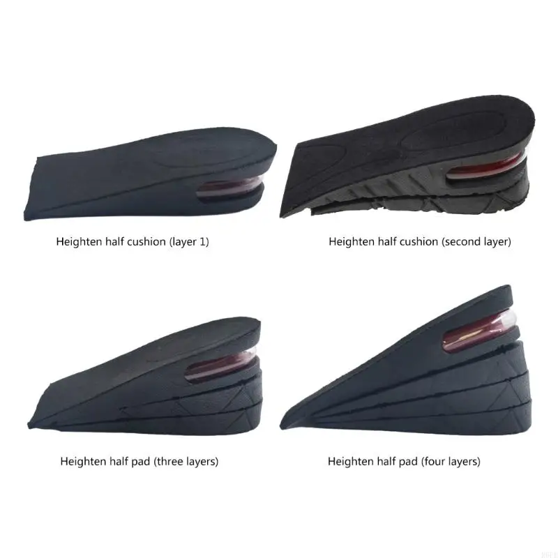 652F 1 Pair Height Increase Insoles for Men & Women, Shock Absorbing Cushion Insoles, Replacement Sports Shoe Height Inserts