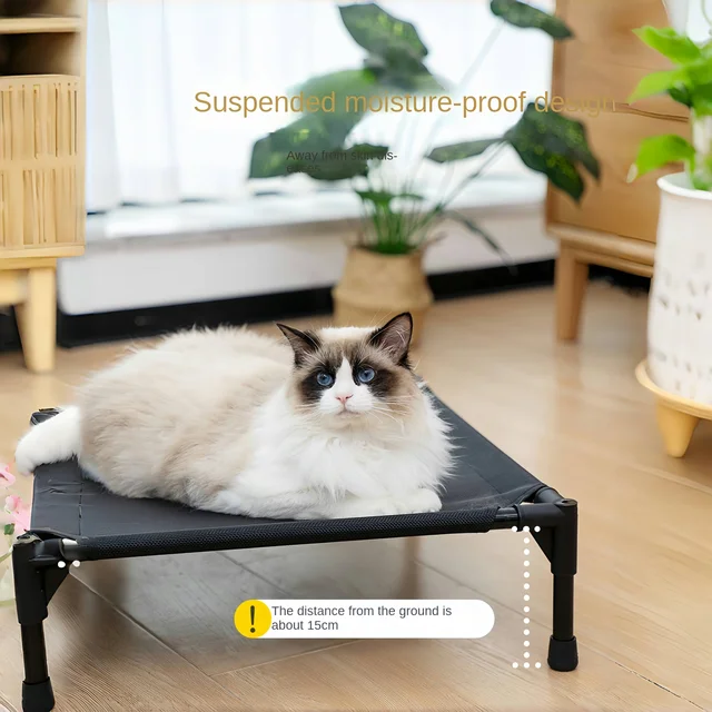 Pet Dog Cat Camping Bed  Elevated Bed for Dogs Folding Puppy Camping Bed Cat House Portable Removable Washable Dog Hammock 3
