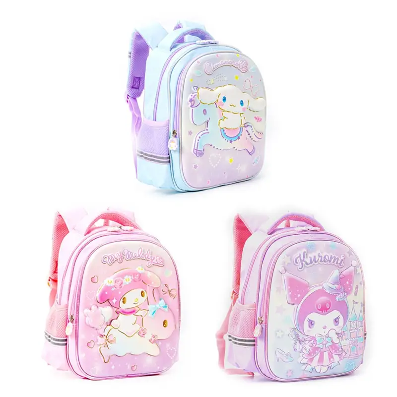 

Sanrioed Kuromi Cinnamoroll My Melody Children Backpack Cute Schoolbag Student Cartoon Large Capacity Shoulder Bag Gift