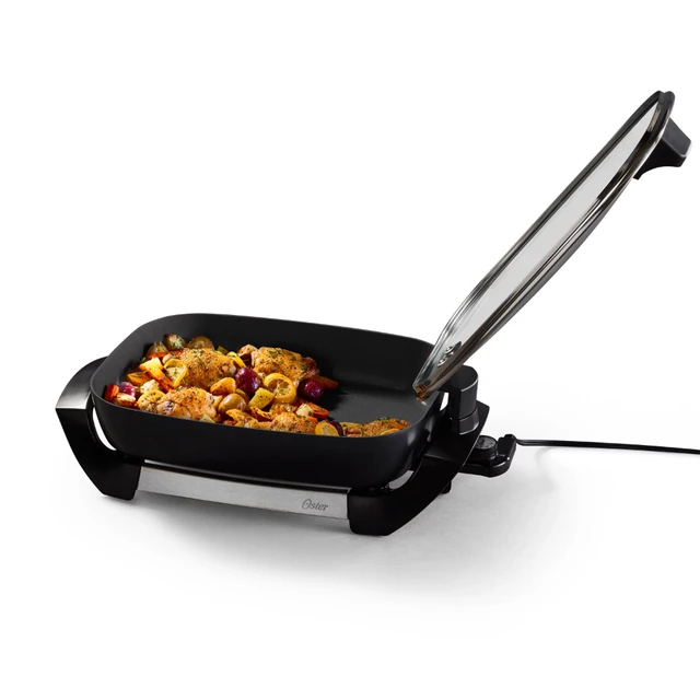 Large Capacity Nonstick Electric Skillet - Serves 4 to 6 People (16 inch)