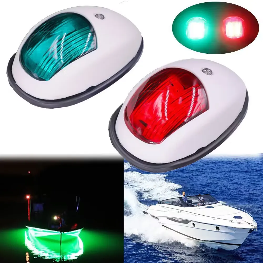 Marine Boat Lights Yacht Navigation Light Waterproof LED Marine Sounding Light Navigation Red and Green 12V 24V For