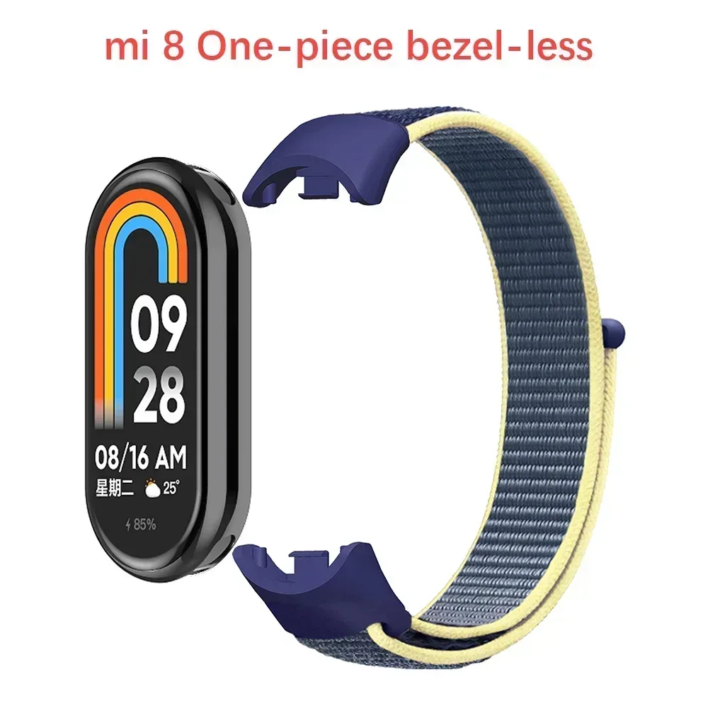 Smart Watch Nylon Loop for xiaomi Mi Band 9 8 Strap 8 NFC SmartWatch Wristband Correa Replacement sport pulsera for Miband Bracelet Correa