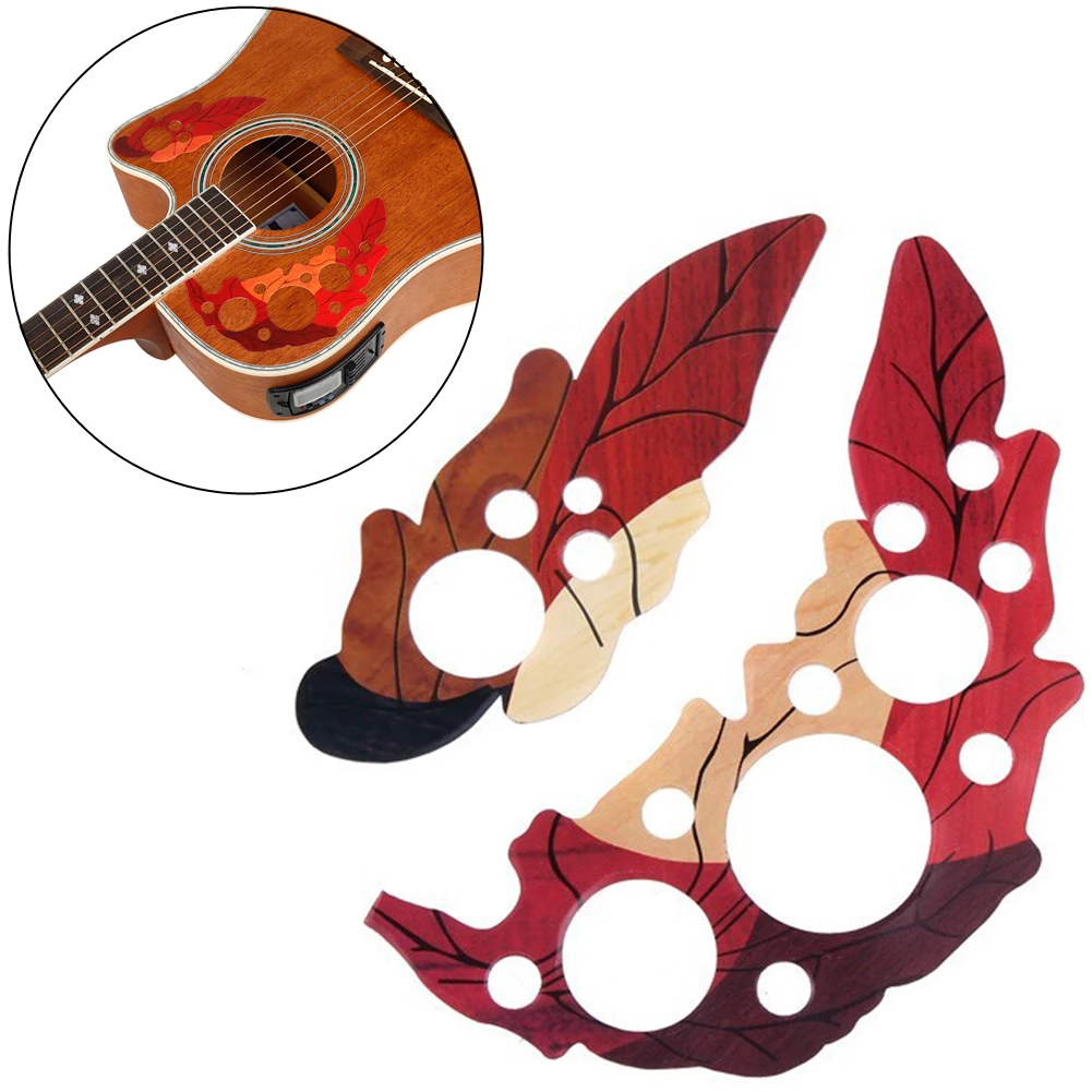 

Acoustic Guitar Pickguard Scratch Plate Grape Leaf Shape Sound Hole Sticker PVC Folk Guitar Sound Hole Sticker Parts