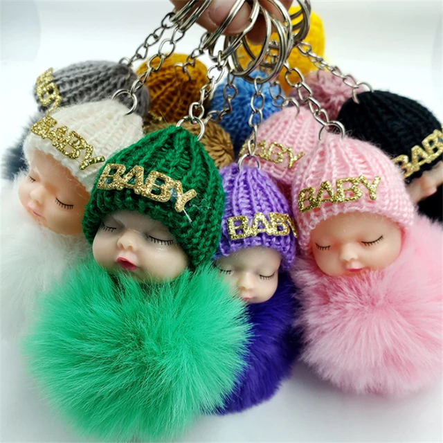 Pompom Ball Key Chains Rabbit  Fur Ball Keychain Accessories - Pom  Keychains Fur - Aliexpress