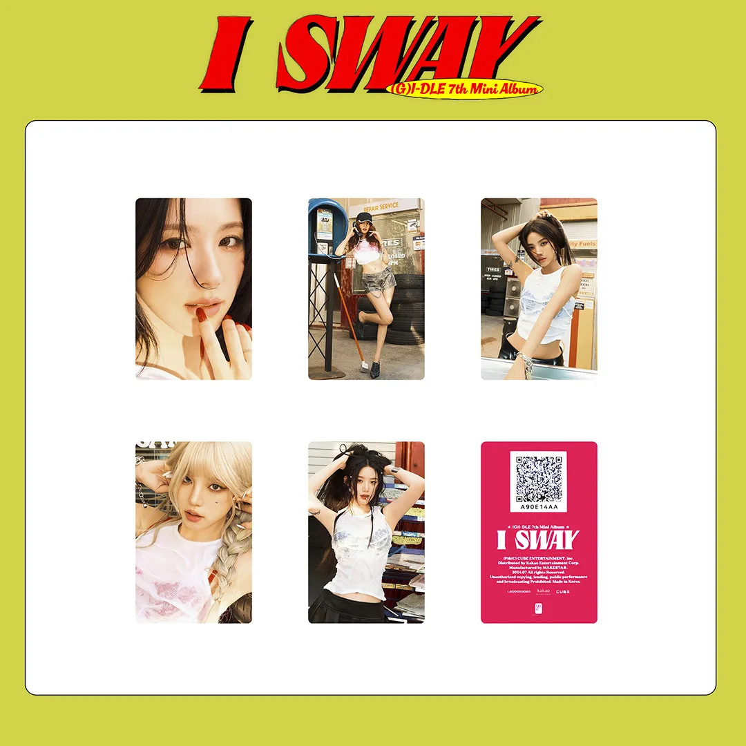 K-popフォトカードカード (g) I-DLEアルバム (i sway) 、klaxon