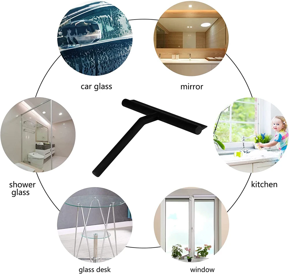 Squeegee for Shower Glass Door All-Purpose Car Window Squeegee for Shower  Doors Bathroom Mirror Tiles Mirror Non-Slip Handle - AliExpress