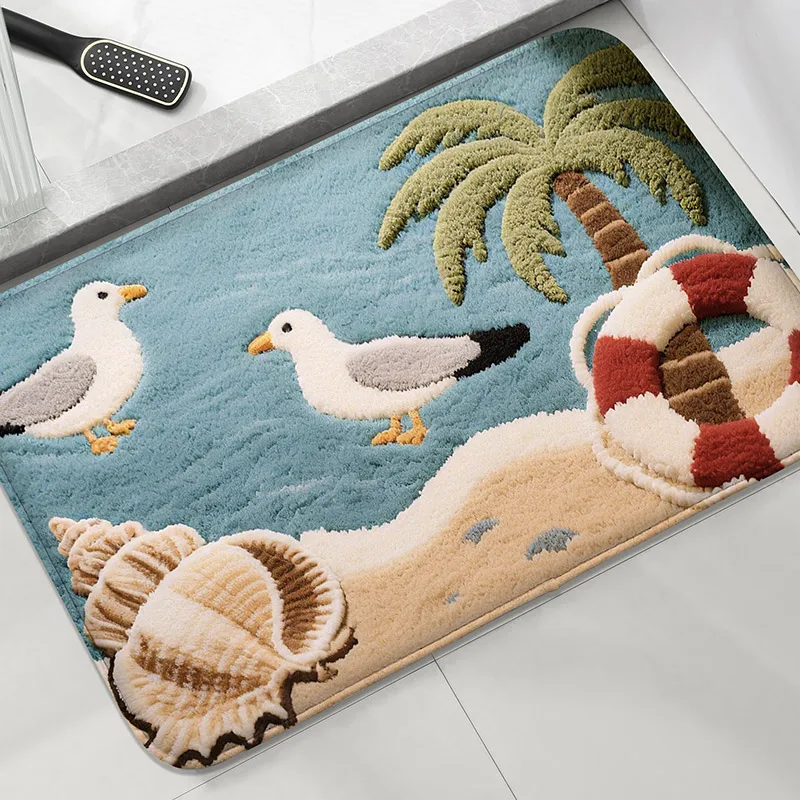 Seaside Series Modern Decorative Bathroom Anti-Slip Floor Mat
