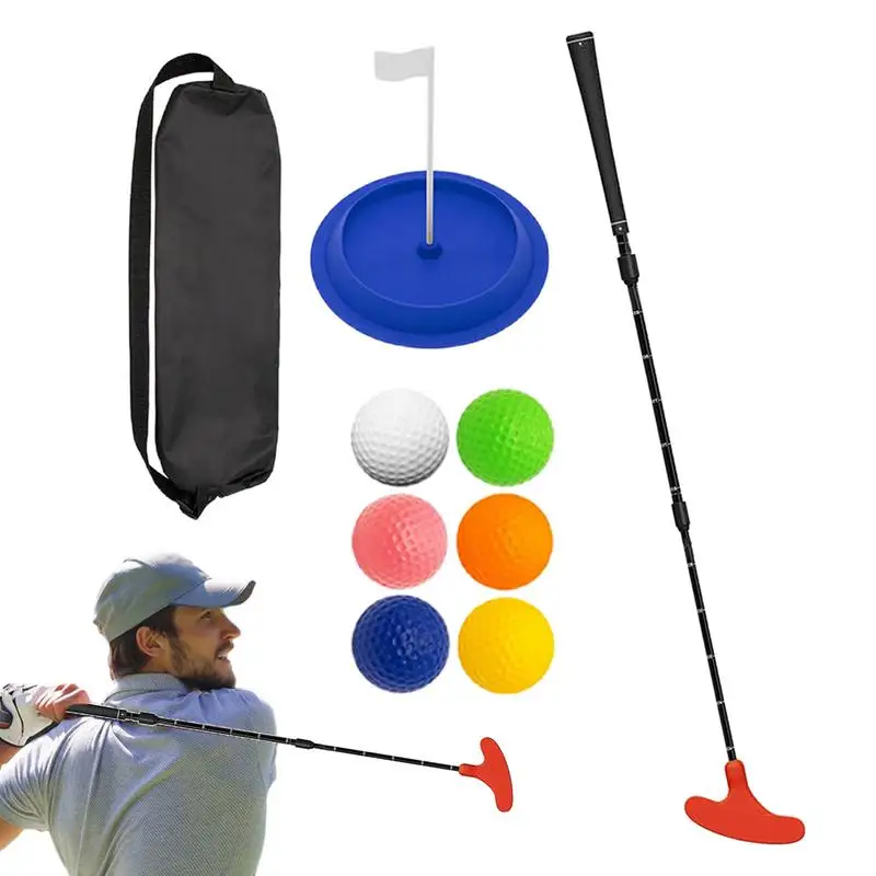 

Golf Putter Set Portable Mini Golf Equipment Practice Kit 3-Section Combo Rod With 6 Practice Golf Balls For Golf Trainer Kit