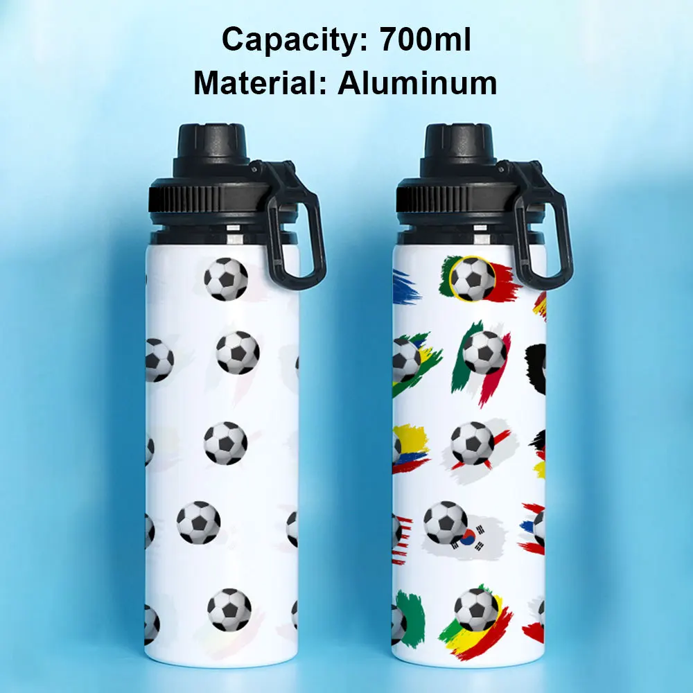 outdoor sports 700ml football cold color changing aluminum water bottle