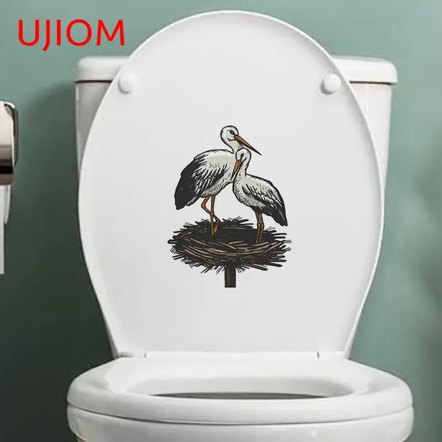 Ujiom Gólya A Fészek Állati Falmatrica Dekorációk Nappali Matricák Gyermekek Hálószoba Dekoráció Fürdőszoba Matrica Falfestmény Művészet