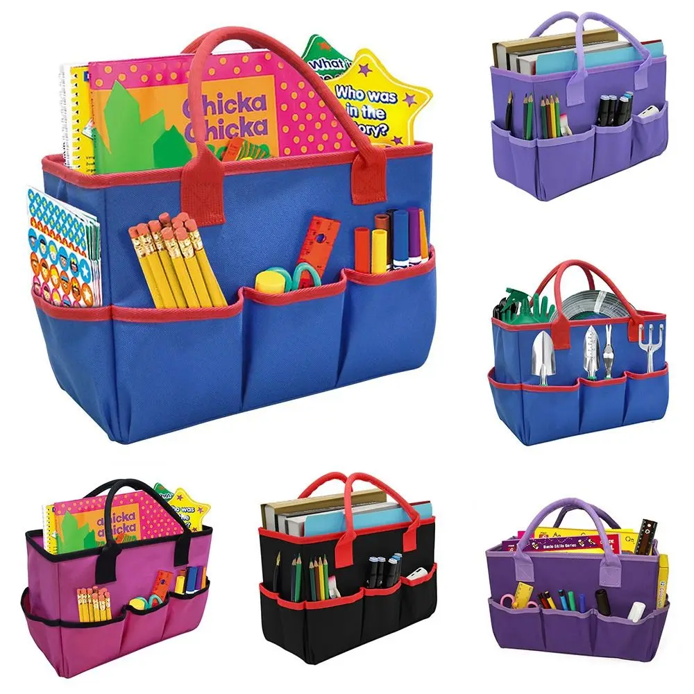 

Сумка для учеников в стиле преппи, Канцелярский Органайзер большой емкости, многофункциональная сумка для учеников, 6 карманов, полиэстер