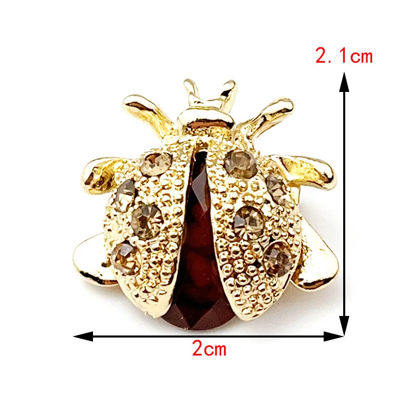 女性のための絶妙な金色の昆虫,クラシックなてんとう虫のブローチ
