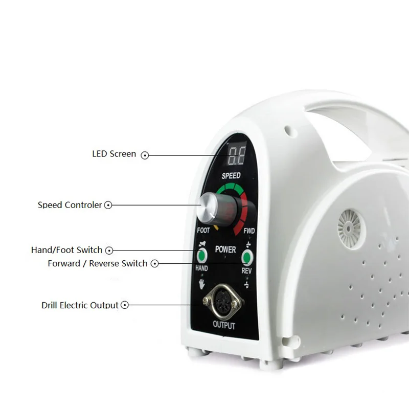 35000RPM Electric Nail File Podiatry Drill Nail Salon Equipment Nails File Cutter 65W 3