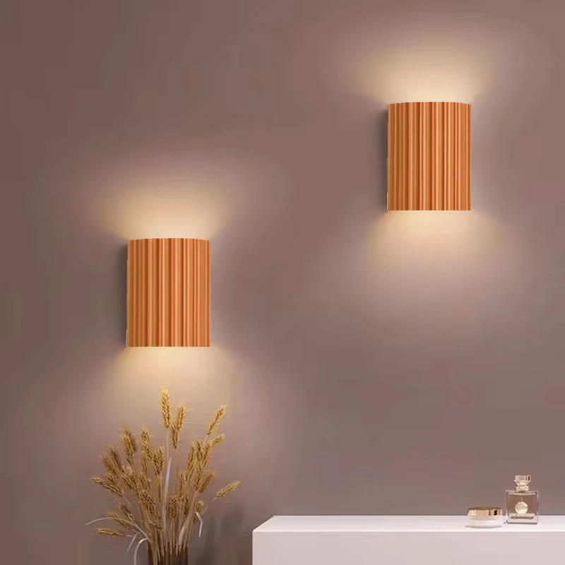 Wall Light Macaron LED Wall Lamp Resin Home Decor Fixtures Wall Light Luxury Home Decor Sconce For Living Room Bedside Hallway Lamp