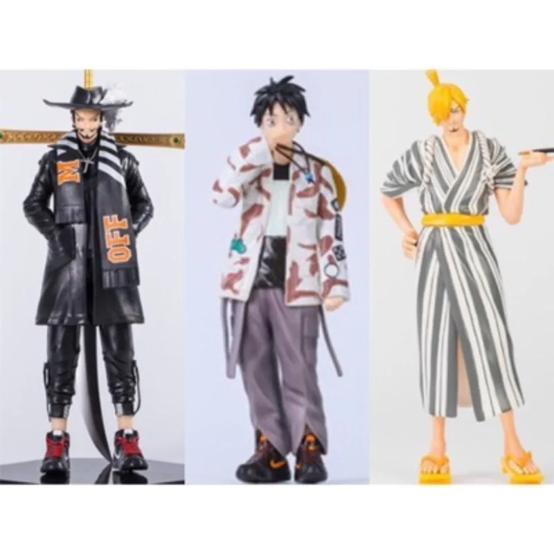 

Анин One Piece Tide Sanji Monkey D. Luffy Dracule Mihawk стоящая статуя осанки ПВХ экшн-фигурка Коллекционная модель игрушки