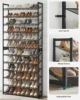 SONGMICS Shoe Rack, 12-Tier Shoe Organizer, Metal Shoe Storage for Garage, Entryway, Set of 2 6-Tier Stackable Shoe Shelf 4