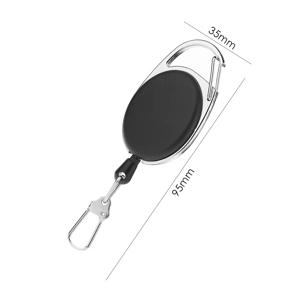 3/5pcs Elastic Key Chain Fly Fishing Retractor Tools Extractor Keeper Retractable Key Chain Zinc Alloy Key Rings