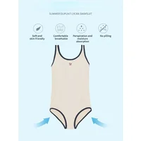 Girls Swimwear  Quick Dry Sun Protection Baby Strap Swimwears Girl Sleeveless Backless One Piece Swimsuit Bikinis 6