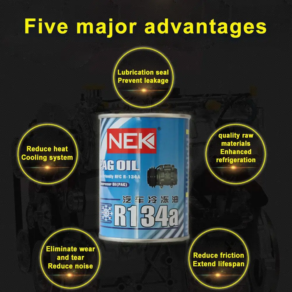Auto R134a Refrigerant Oil Compressor Oil for Car AC Systems
