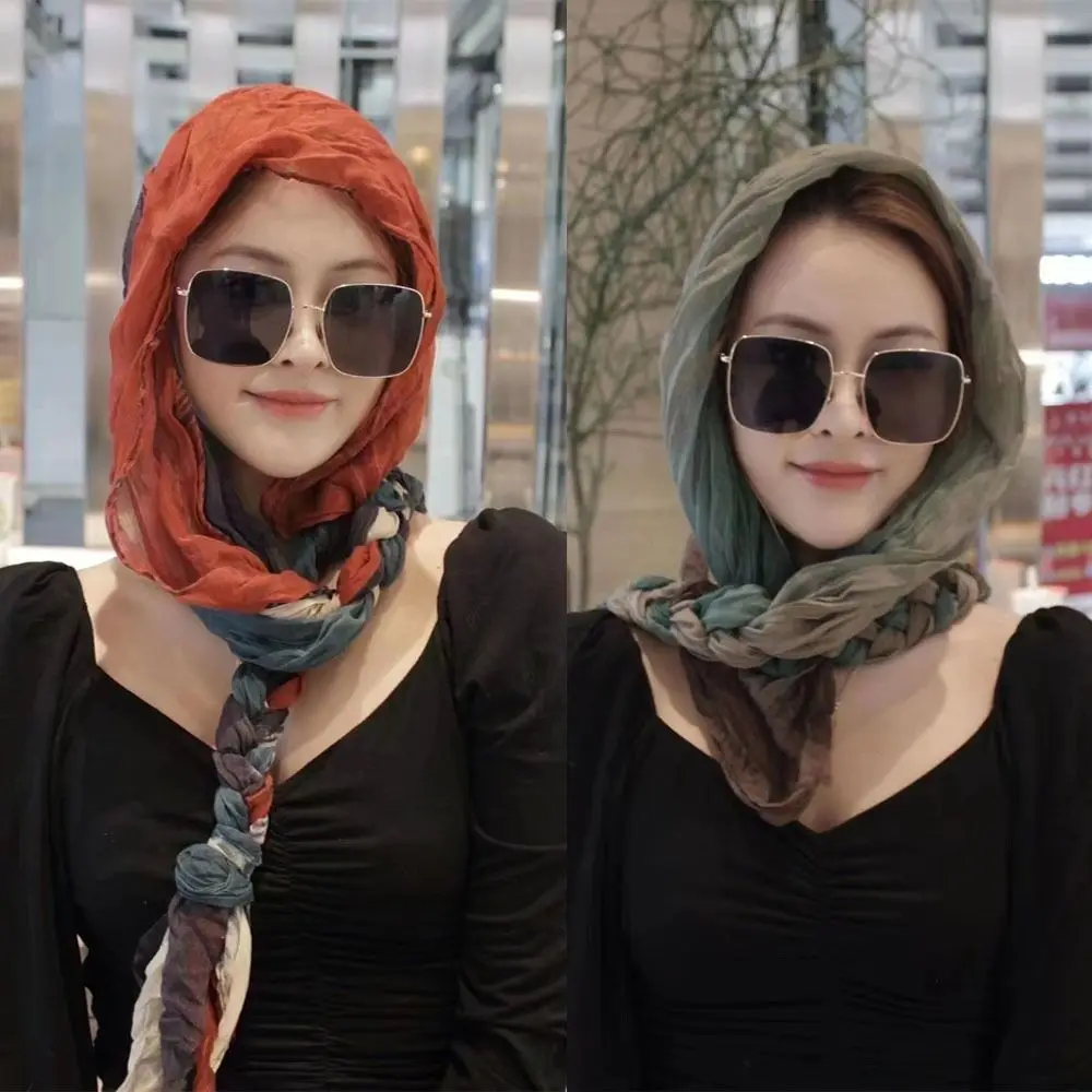 

Хлопковая льняная Солнцезащитная шапка шарф шапка Солнцезащитная шаль головной шарф мусульманская шапка Баотоу солнцезащитный тюрбан