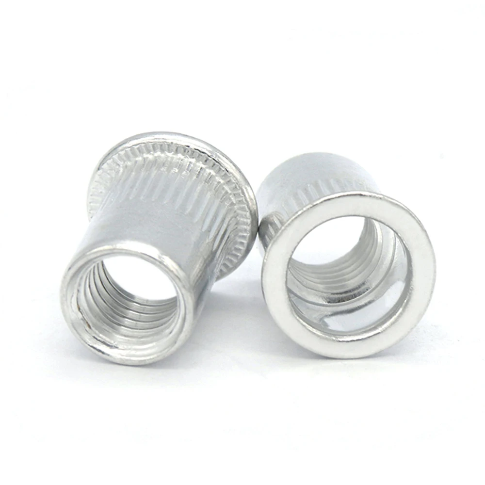 Aluminum Profile Rivet Nut Flat Head Threaded Rivet Nuts Bind Insert