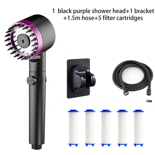 Shower for Bathroom Accessories Three Level Adjustment Showerhead Pressurization Head Massage Knobs Filter Set Showers Parts - Image 11