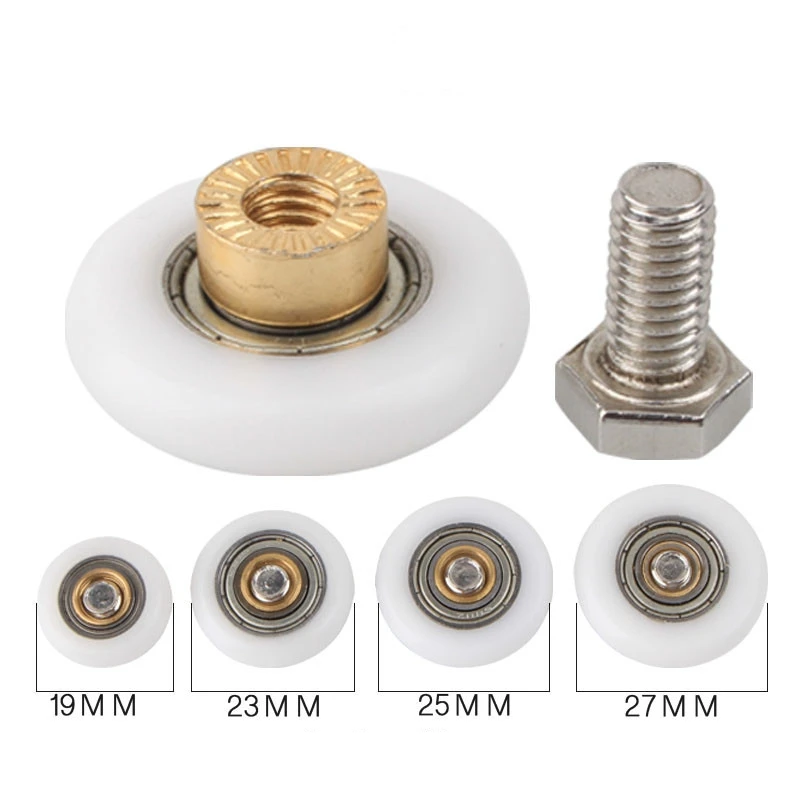 20/23/25/27mm Shower Door Rollers Pulley Bathroom Sliding Glass Door Wheels Sliding Wheel Rollers Bathroom Accessories 4Pcs shower room pulley shower door rollers sliding door roller shower room rollers sliding door pulley