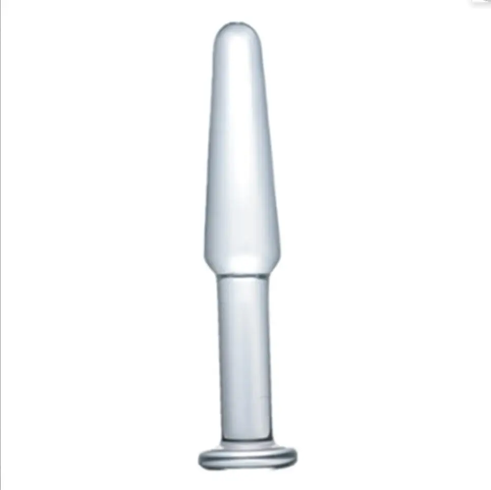 Perceuse anale en verre pour femme, jouets sexuels pour lesbiennes, crochet en cristal, gode, stimulateur de surface anal, plug à bouton G SPOT squ343, S2697