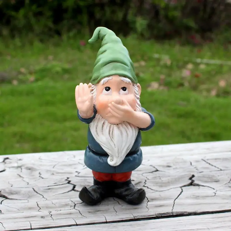 

Garden Gnome Outdoor Decor Eye-Catching Garden Gnomes Decor Weather Resistant Durable for Garden Flower Pot Lawn Ground Yard