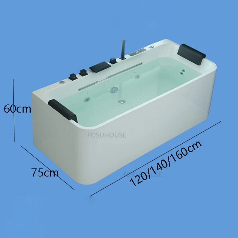 Description Picture 2 of itemMinimalist Modern Acrylic Bathtubs Bathroom Fixture Adult Portable Bathtub Creative Household Upscale Whirlpool Bathtub