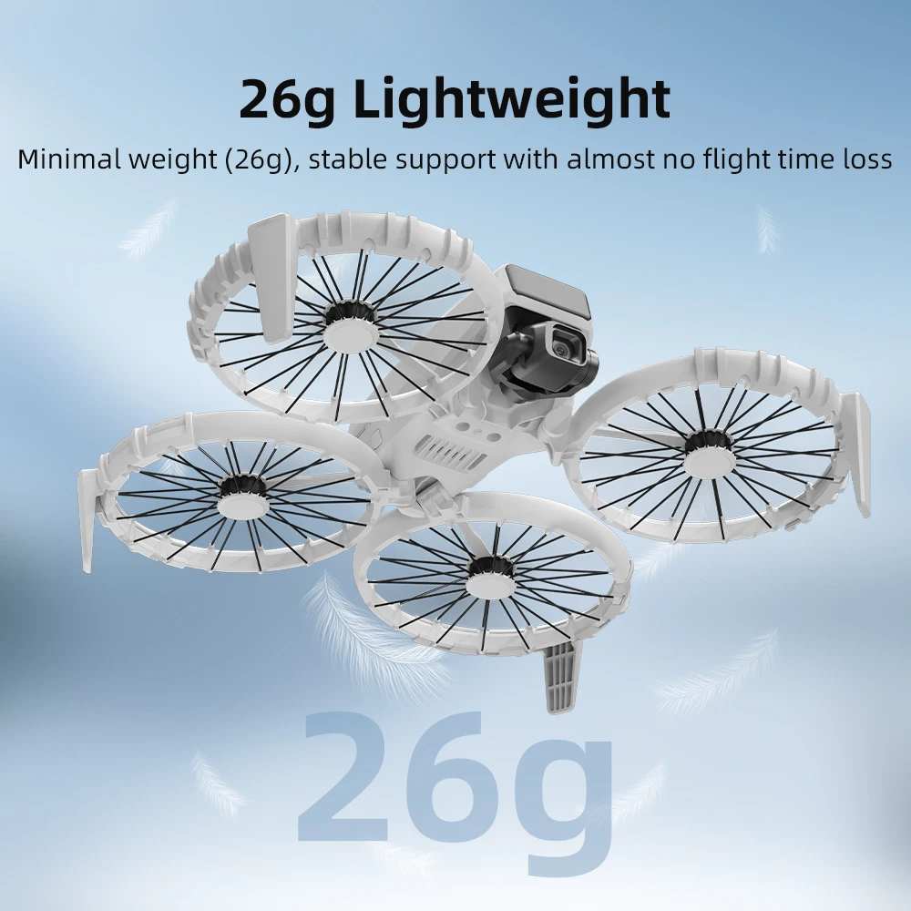 Protège-hélice TPU pour drone, gris clair, protection chocs