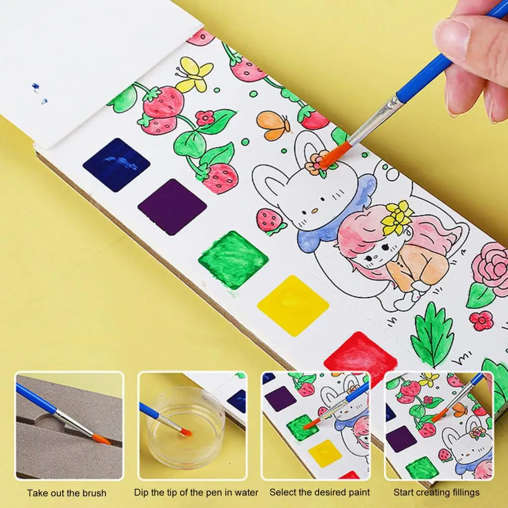 Useful Watercolor Graffiti Thick Paper Coloring Book DIY Art Kids  Watercolor Coloring Book Cultivate Interests - AliExpress