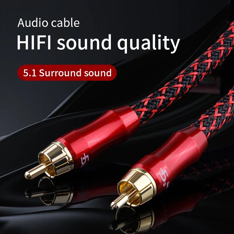Yyaudio 4N Ofc 75Ohm Hifi Digitale Coassiale Audio Video Cavo Rca Hi-End Rca A Rca Maschio Subwoofer Cavo Audio 1M 2M 3M 5M 8M 10M