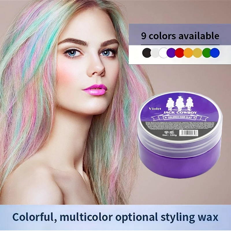 Temporary Hair Color Dye Mud Color Hair mud Wax 9-color Color Wax Daily Party Cosplay Men&Women's DIY Cream