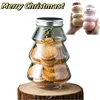500ml Christmas Candy Biscuits Bottle Snowman&Tree Shape Drink Bottles Juice Milk Tea Jar Food Storage Container Party Favors 2