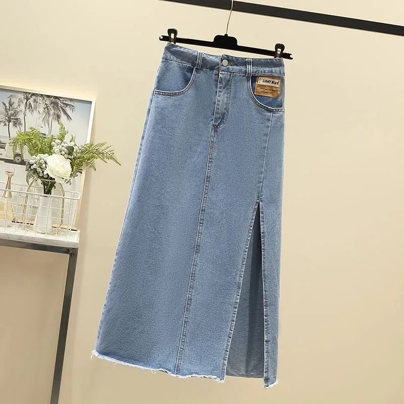 Ladies Long Dresses Slim Fit Dress Shirt Oversized Casual Turndown Harajuku Yk2 Street Retro Long Women's Denim Skirt Dresses