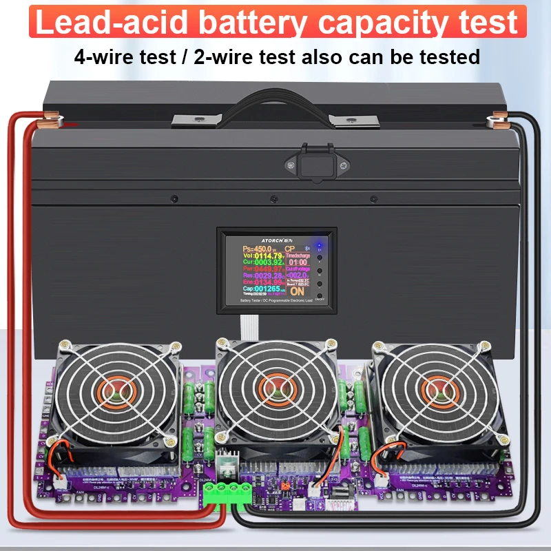 150W/300W/450W/600W Car Lead-acid Power Battery Capacity Tester Electronic Load Power Tester Discharge Meter 3