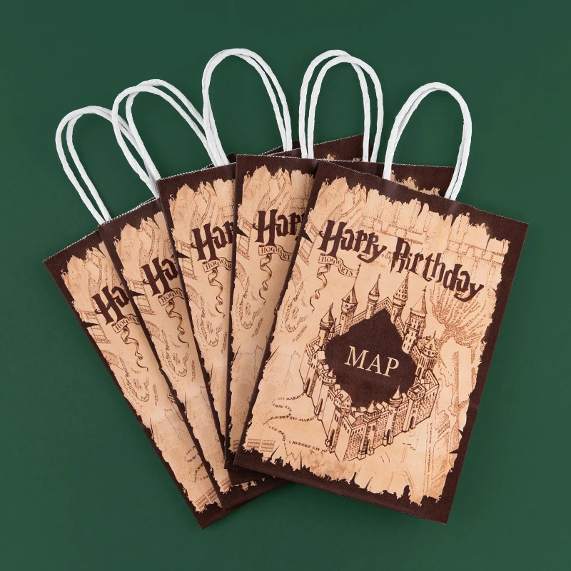 Birthday Gift Box and Bag Set – Marauder’s Map Inspired Party Favor Packaging for Candy... - SKU BGS17091 - UGI Packaging