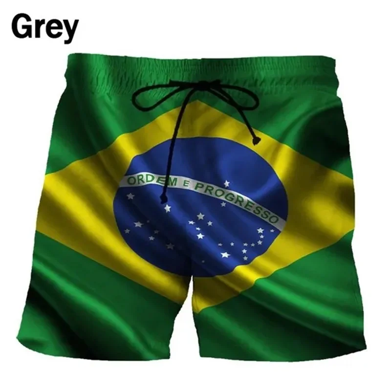 3D Printing Brazil Flag Pattern Beach Shorts For Men Summer Fashion Casual Board Shorts Men Outdoor Sport Gym Swimming Trunks 6