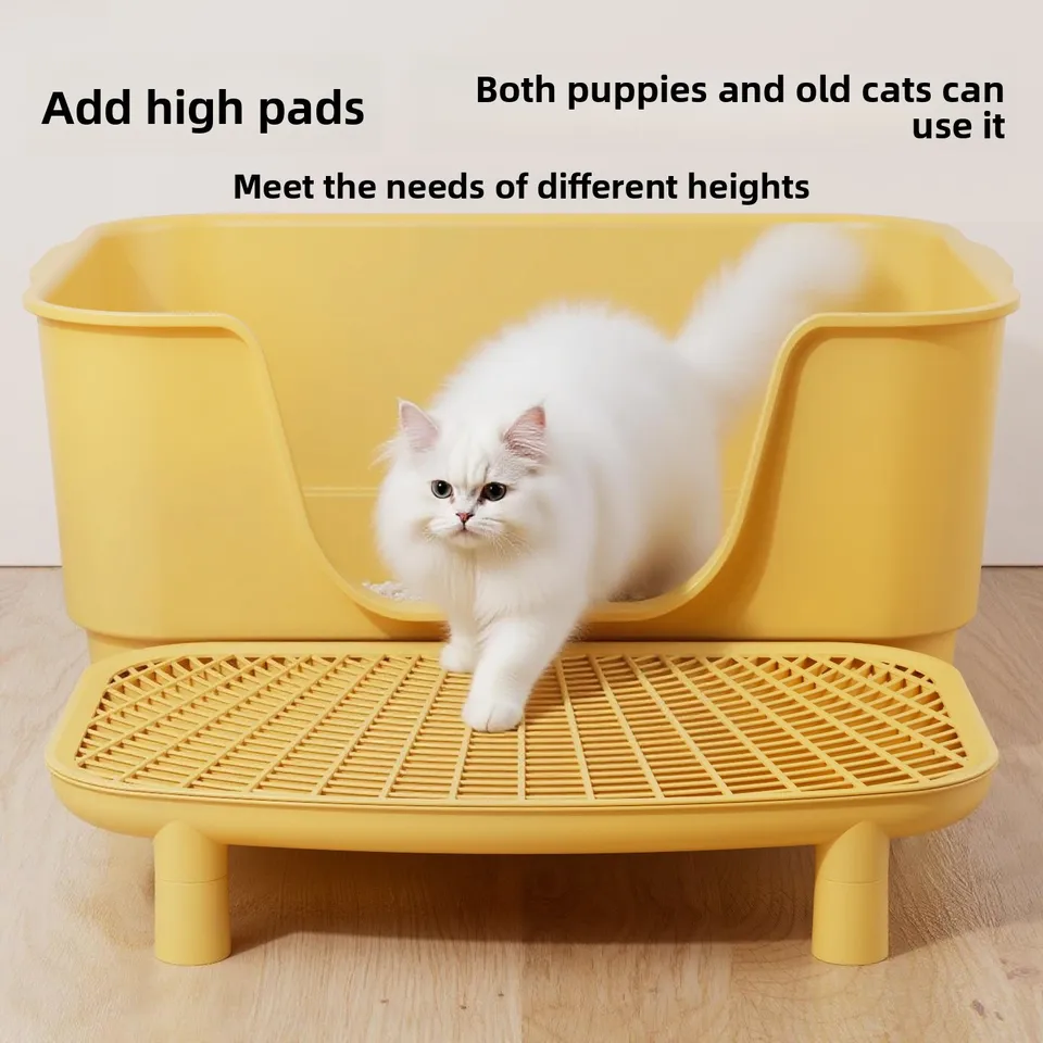 BALAPET Double Layered Self-Cleaning Cat Box Ramp With Filter Functi