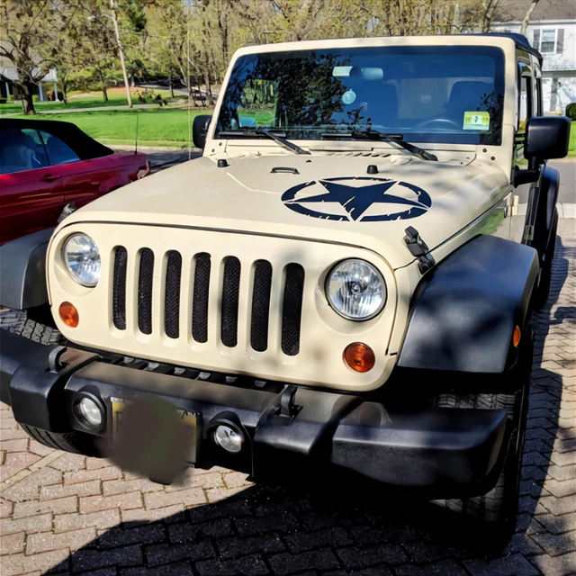 Adesivo Auto Stella Militare 50 Cm - Decalcomania Vinile Per Cofano, Jeep, Personalizzazione