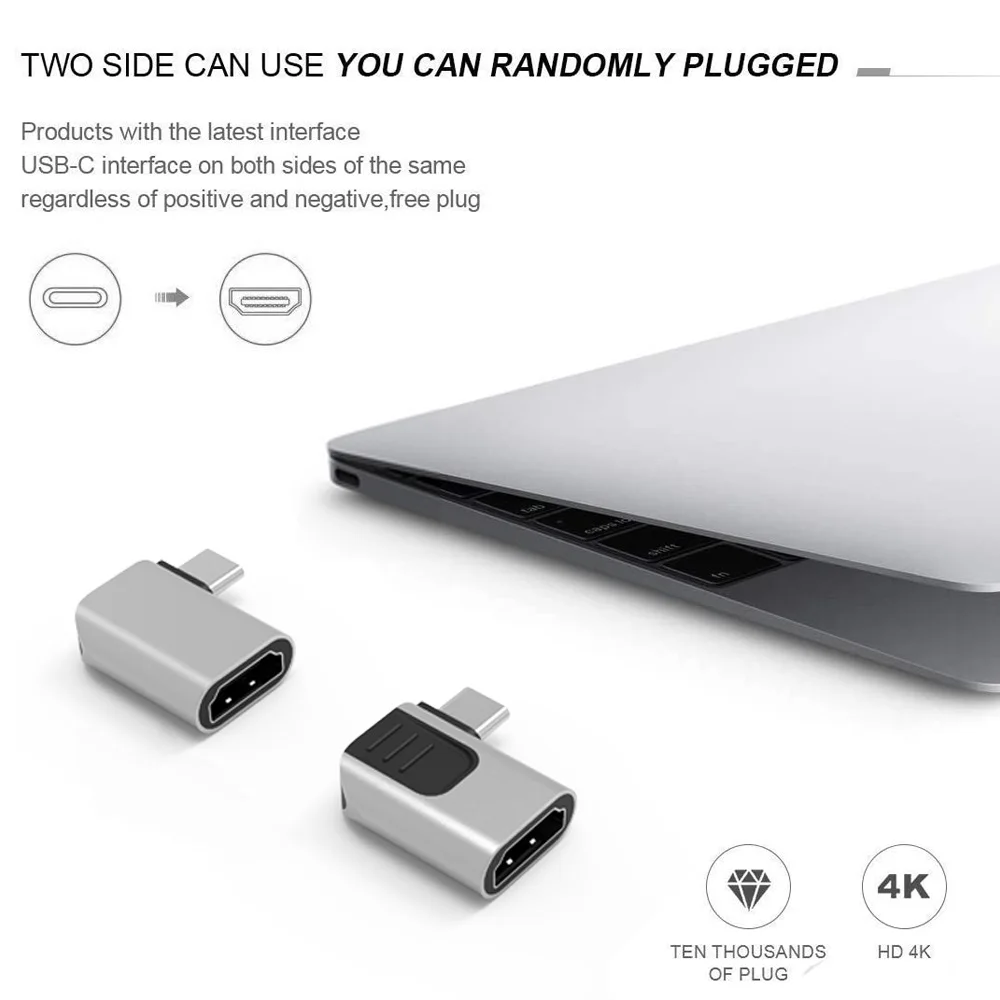 ELECTOP-USB C To HDMI ȣȯ Dp 4K ̴ Dp Vga   C, Ｚ ȭ HDTV ƮϿ    