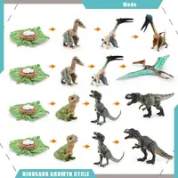 4pcs Simulation Animal Dinosaur Life Model Action Dinosaur Growth Cycle Animal PVC Toy Figures Teaching Tools Kid Baby Gift 2