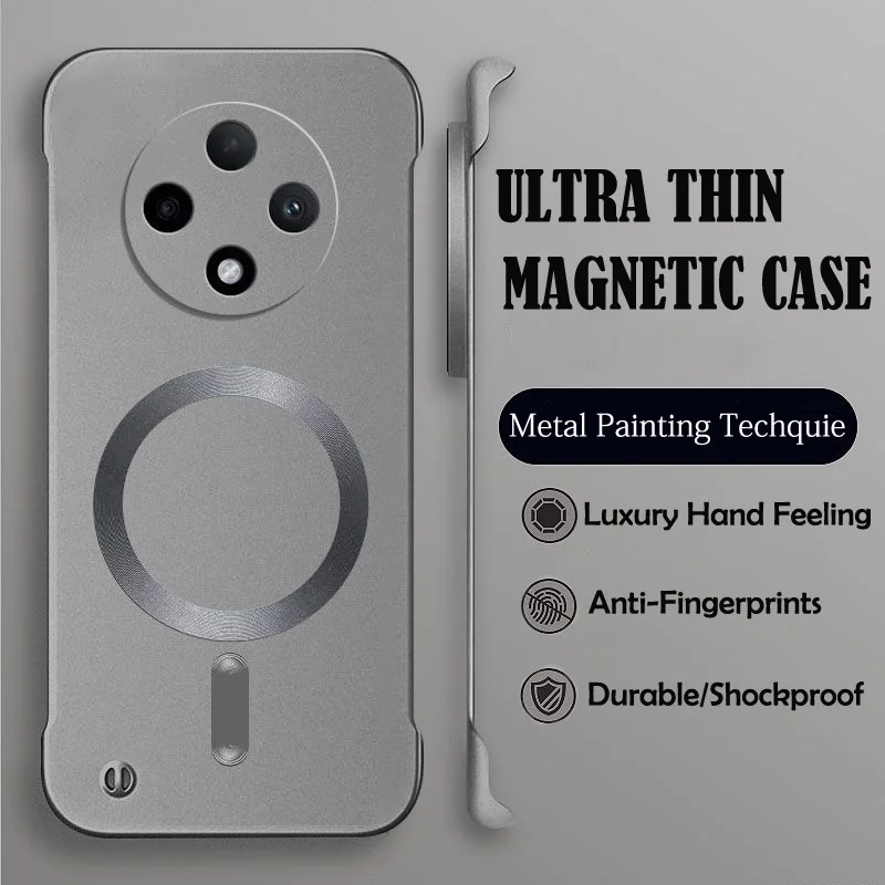 Luxury Magnetic Magsafe Wireless Charging Phone Case with Protective Bumper