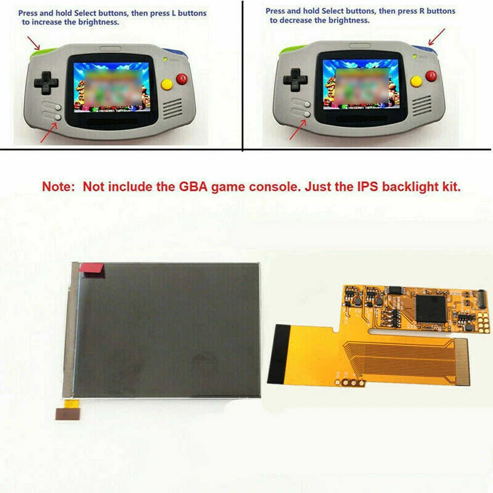 V2 IPS ũ Ʈ LCD Mod w/÷ ư w/Ƽ ÷    꽺 GBA    Ͽ¡  ̽-NEW