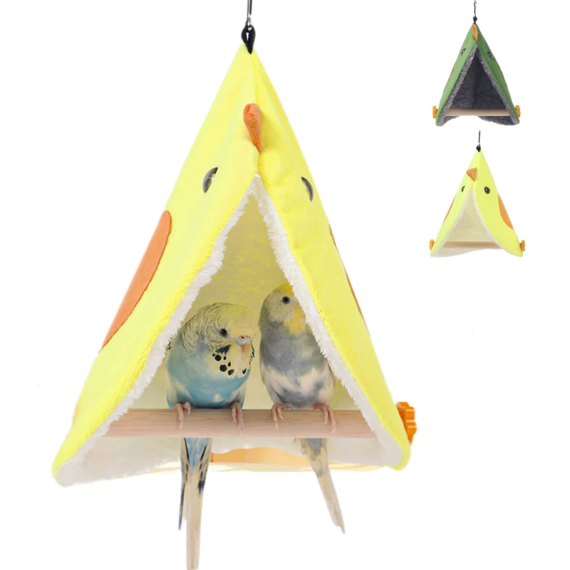 Pet Sleeping Bed,Bird Cage Accessories,Bird House,Bird Toys,Bird Nest,Bird Sleeping Bed,Bird Egg Nest Birds Parrot Nest Soft Plush Bird Parrot Hammock Parakeet Hanging Bed House Cave Cage Hut Tent Toy Bird Cage Accessories