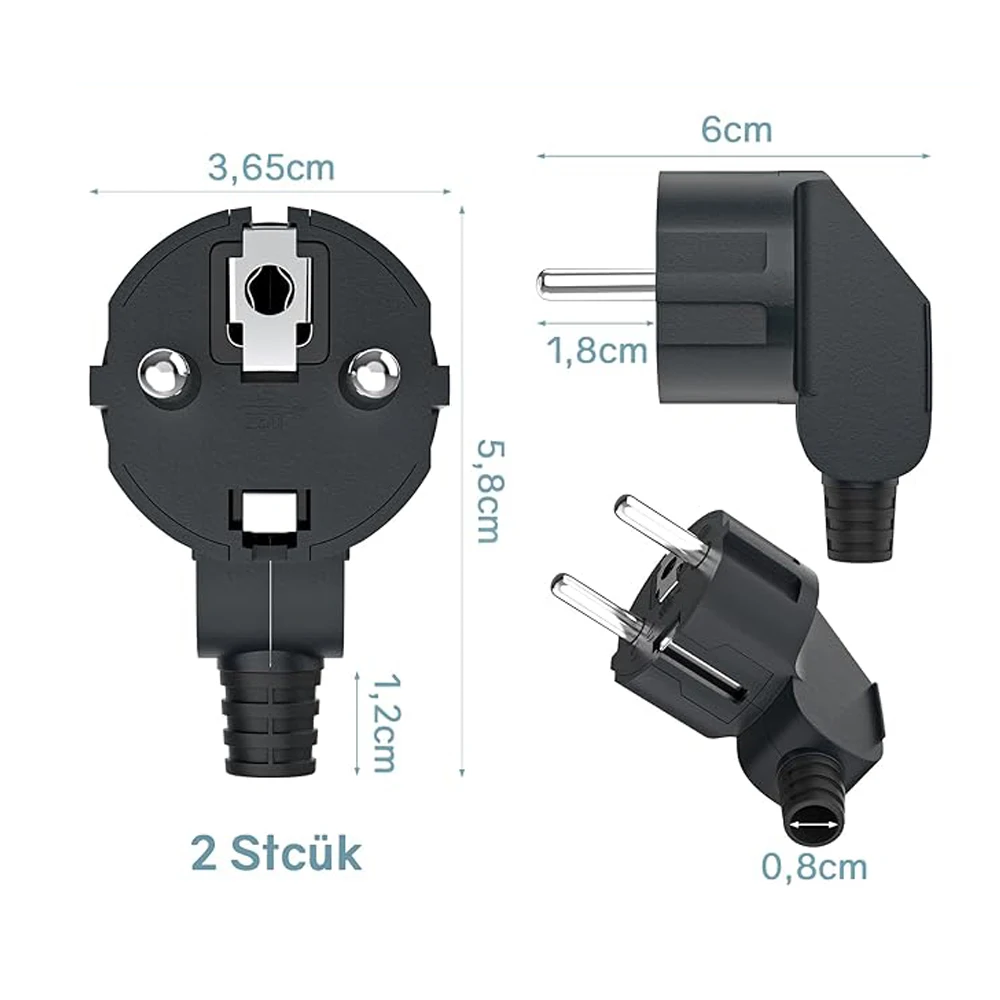 EU Plug Adapter 16A Male Replacement for Power Extension Cable plug adapter electrical socket plug outlet extender power extension plug extension sockets power plug connector power socket