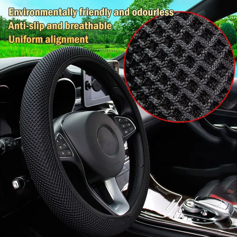 Steering Wheel Cover Universal Fashion Car Steering Wheel Cover Without Inner Ring Elastic Grip For Easy Installation And Removal Non Slip