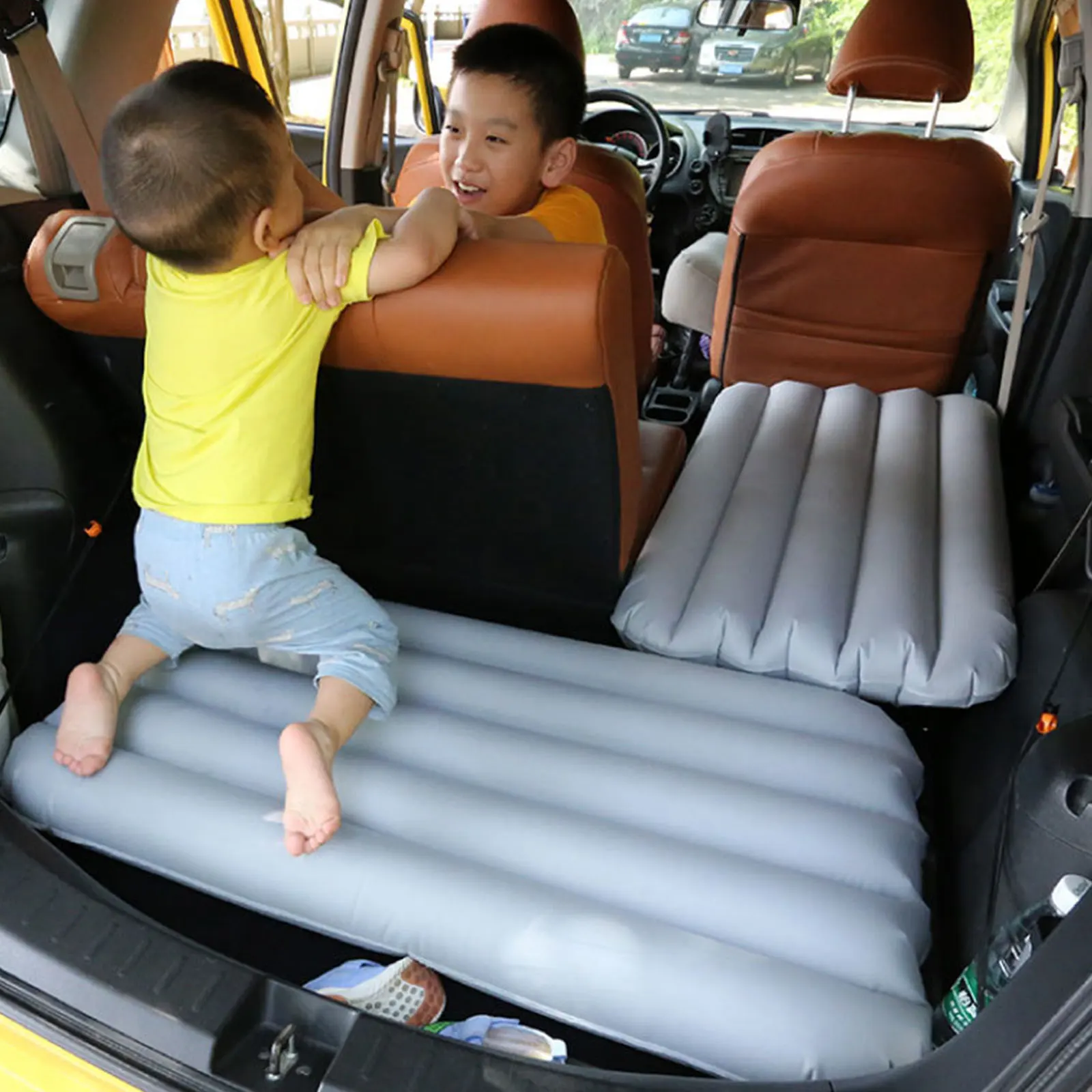 Inflatable Air Bed Car Air Mattress Portable Long Distance Travel Camping Trunk Mat Car Plane High Speed Rail