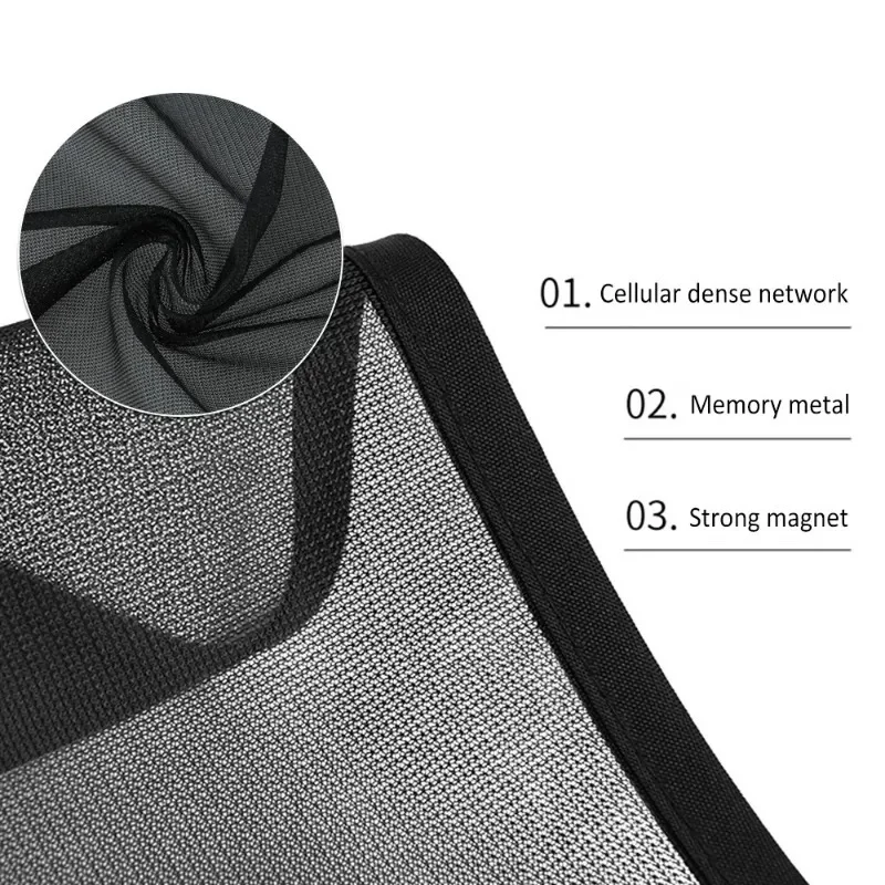 Magnetic Car Sun Shade Anti-UV Front/Rear Window Sunshield Shadow Mesh Glass Shading Car Privacy Shield Auto Interior